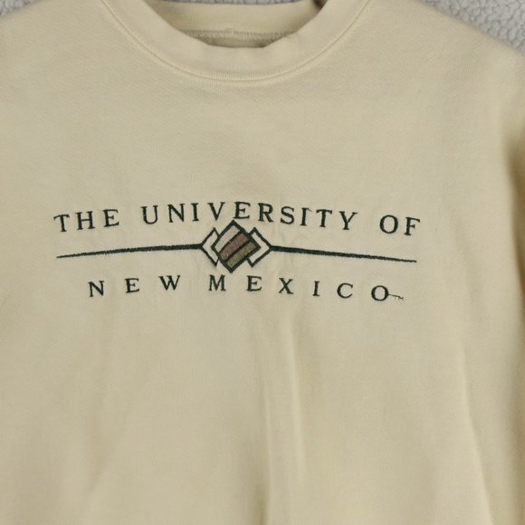 Jansport Sweatshirt Womens Medium Beige White University of New Mexico Retro - Picture 2 of 11